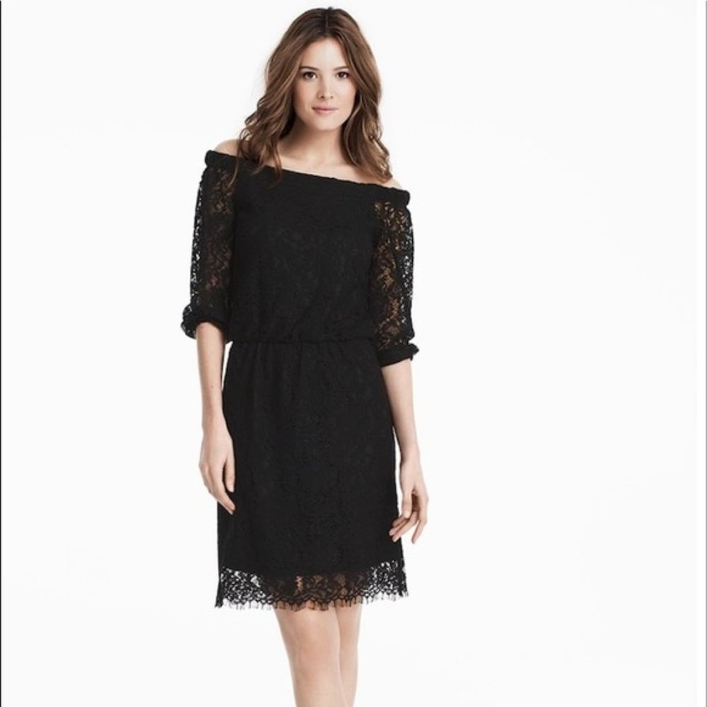 WHBM Black Lace BOHO Dress